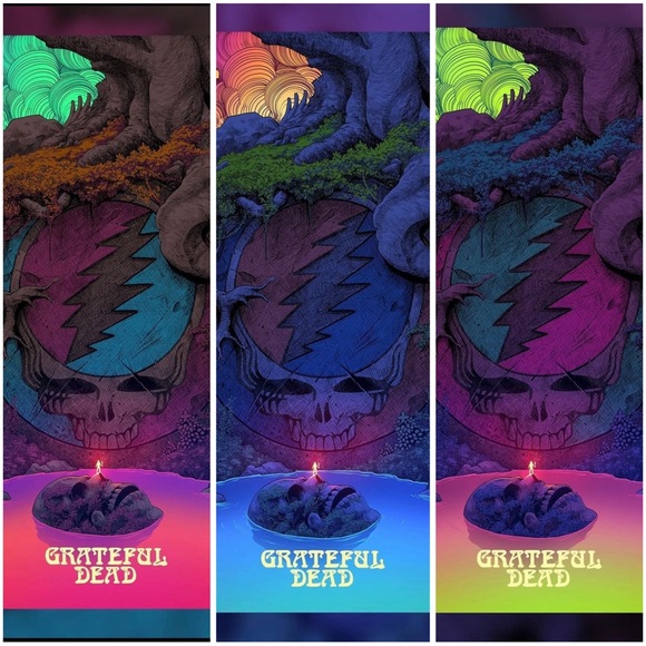 Ian Permana Grateful Dead 3D Flip Lenticular 18" x 24" 1mm PET X/100 COA Limited - Picture 4 of 7